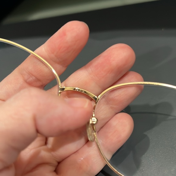 Preowned Prada Eyeglasses in color pink and gold tone. - Picture 12 of 14